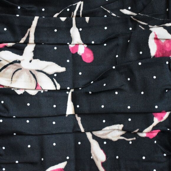 WHITE HOUSE BLACK MARKET Ruched Straight Pencil Floral Polka Dot Skirt Size 6 - Picture 3 of 7